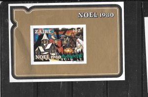 ZAIRE SC#1003 MNH XF OLD 1980 CHRISTMAS BSOUVENIR SHEET EAUTIFUL STAMP