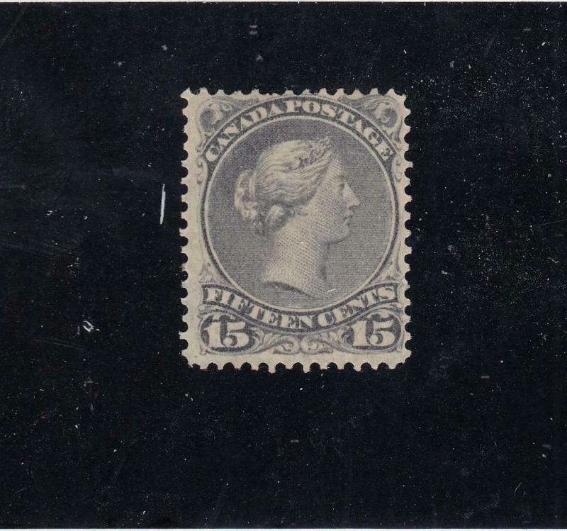 CANADA # 30 MH 15cts GREY LARGE QUEEN CAT VALUE $1200