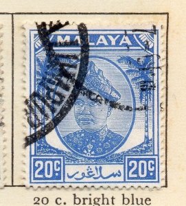 Malaya Selangor 1949-52 Early Issue Fine Used 20c. 205499