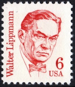 SC#1849 6¢ Great Americans: Walter Lippmann Single (1985) MNH