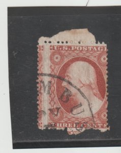 U S Scott #26A Margin Copy Major Shift Right SON Town CXL VF/XF cV. 150.00++