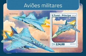 St Thomas - 2019 Military Planes - Stamp Souvenir Sheet - ST190111b