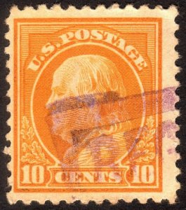 1917, US 10c, Franklin, Used, Sc 510