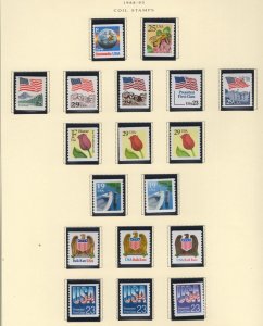 A Selection Of 18 All Different Coils From 1988 Thru 1993.  MNH. OG  #02 COILS18