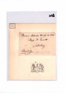 GB FREE FRONTS{2} *Willoughby de Broke* *Arundale* & *Lincoln* Autograph BR42