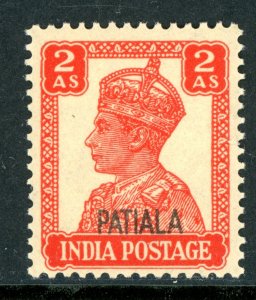 British India 1946 KGV Patiala State 2a Scarlet Scott #108 MNH K485