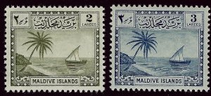 Maldive Islands SC#20, 21 Mint VF...Worth a Close look!!