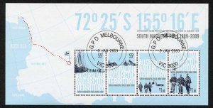 AAT SGMS189 Centenary of South Magnetic Pole M/Sheet U/M 