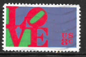 USA 1475: 8c LOVE by Robert Indiana, used, VF