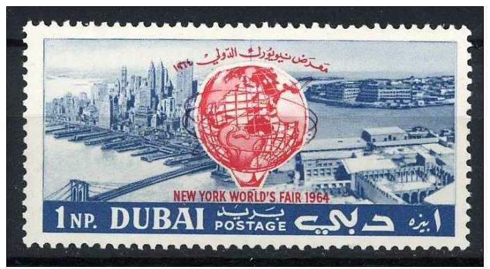 Dubai 1964 - Scott 33 MH - 1np, New York World's Fair 