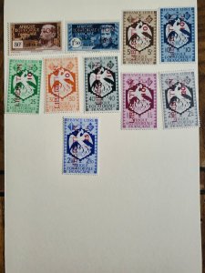 Stamps French Equatorial Africa Scott #B12-21 h