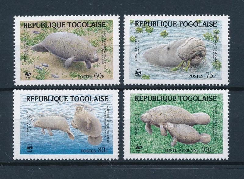 [53879] Togo 1987 Marine life WWF Manatee MNH