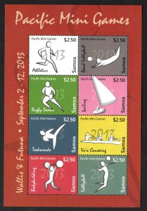 Samoa Scott 1160 MNH** Pacific Games souvenir sheet CV $17