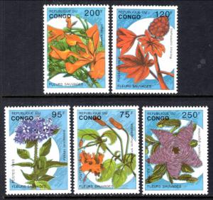 Congo Peoples Republic 1016-1020 Flowers MNH VF