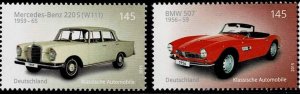 Germany 2015,Sc.#2840-1 MNH. Oldtimer: BMW 507, Mercedes Benz 220 S