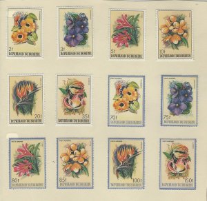 Burundi, Postage Stamp, #633-8, C289-94 Mint Hinged Set, 1986 Flowers (p)