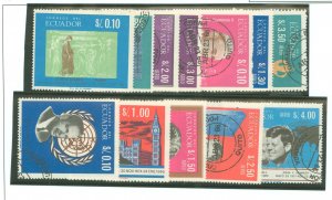 Ecuador #750-750C/752-752B/ Used Single (Complete Set)