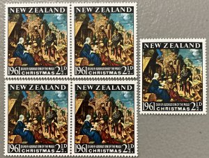 New Zealand 1961 #355, Wholesale lot of 5, MNH,CV $1.25