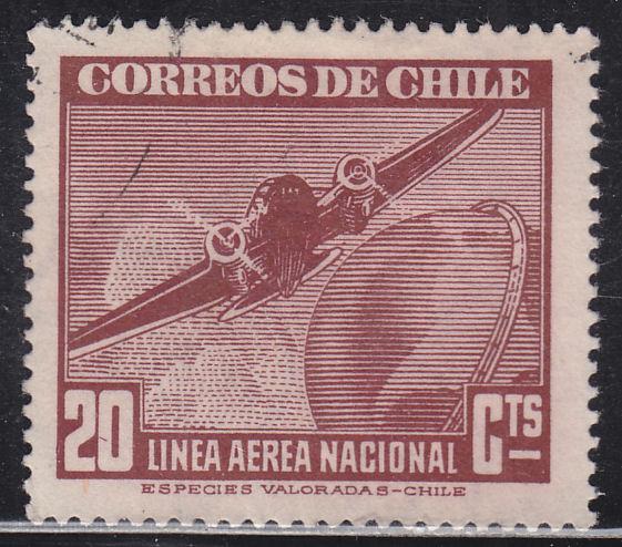 Chile C72 Plane & Globe 1943