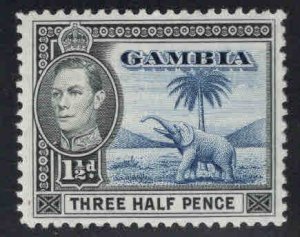 GAMBIA Scott 134A  MH* KGVI Elephant stamp 1946