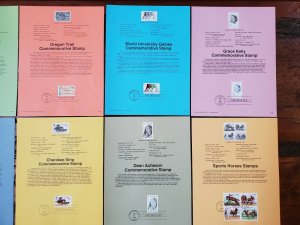 US 1993 USPS First Day Issue Souvenir Stamp Pages Lot of 35 (93-01 to 93-35) 