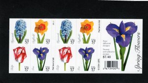 #3903b Spring Flowers, MNH booklet pane/20
