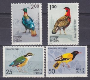 1975 India 625-628 Birds 13,00 €