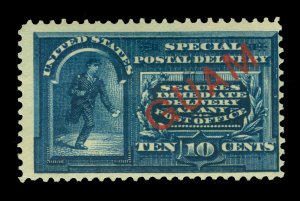 US 1899  SPECIAL DELIVERY - GUAM overprinted 10c blue Scott # E1 mint MH