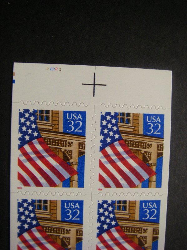 Scott 2921a, 32c Flag over Porch, UNFOLDED #22221, Pos 25, MNH Booklet Beauty