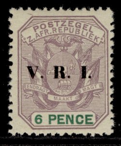 SOUTH AFRICA - Transvaal QV SG232, 6d lilac and green, LH MINT.