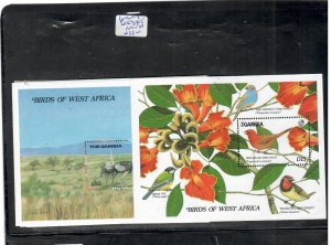 GAMBIA  (PP1907B)  BIRD STAMPS   MINI SHEET   SC  834-5      MNH 