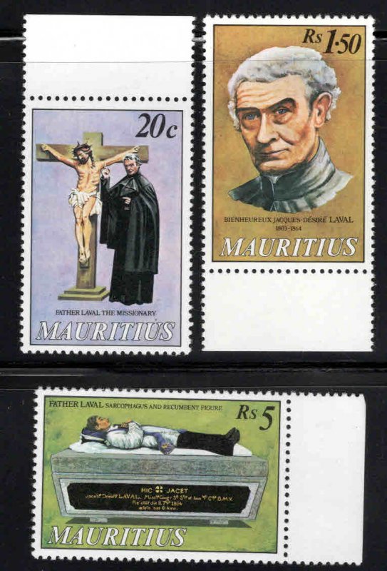 Mauritius Scott 480-482 MNH** Father Laval set 1979