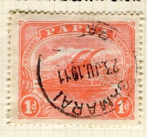 PAPUA NEW GUINEA; 1911-15 early Lakatoi issue used 1d. value