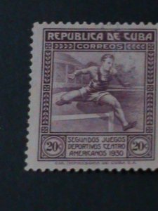 ​CUBA- SC#303  2ND CENTRAL AMERICAN ATHLETIC GAMES-MLH-VF-94 YEARS OLD STAMP