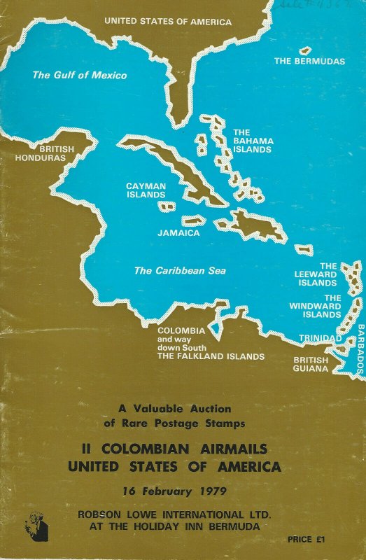 Rare Colombian Airmails & U.S.A., Robson Lowe Int., Sale 4362, Feb. 16, 1979