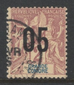Gran Comoro 1912 Navigation & Commerce Surcharge 5c on 2c Scott # 20 Used