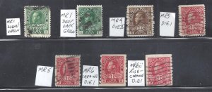 CANADA # MR1/MR6ii SELECTION OF USED WAR TAX STAMPS S27930