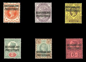 Bechuanaland Protectorate #69-74 Cat$83.75, 1897 1/2p-6p, set of six, hinge r...