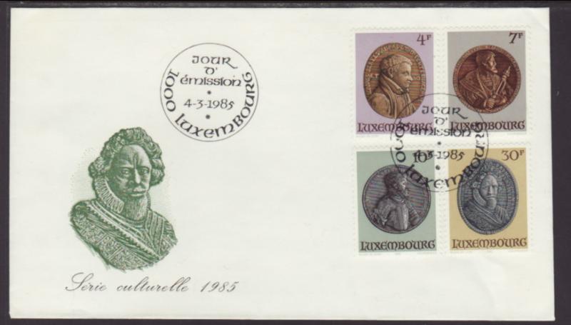 Luxembourg 721-724 Medals 1985 U/A FDC