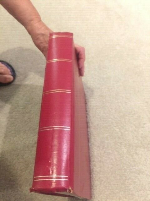 Red Lighthouse Stock Book 64 (32x2) 9-row White Pages Used  See description