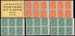 Jamaica Scott 148a-149a Stanley Gibbons SB13 Mint never hinged.