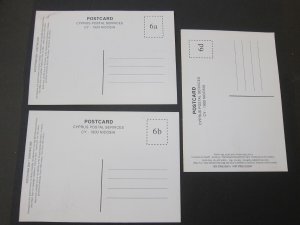 Cyprus 3 nice postcards mint