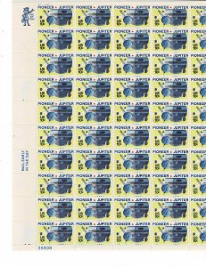 Space Pioneer Jupiter 10c US Postage Sheet #1556 VF MNH