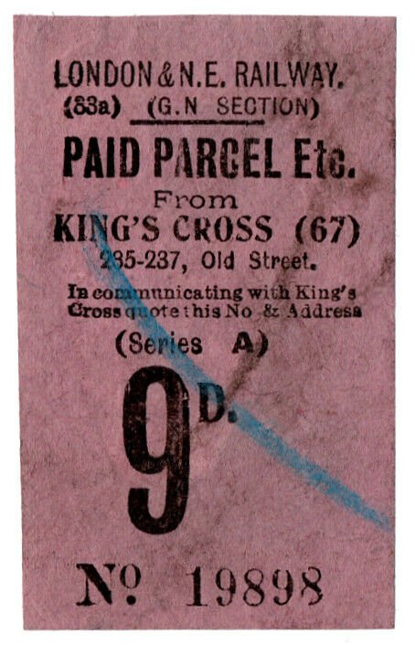 (I.B) London & North Eastern Railway (GN section) : Parcel 9d (King's Cross)