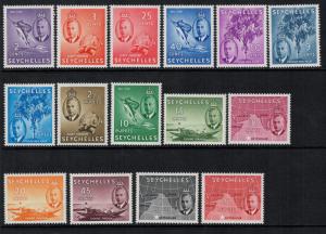 Seychelles 1952 SC 157-171 LH CV $87.75