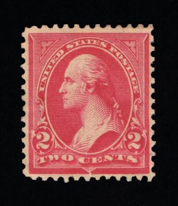 EXCELLENT GENUINE SCOTT #252 VF-XF MINT OG H 1895 CARMINE TYPE-III DESIGN #18799