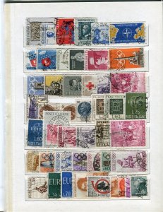 ITALY; 1950-60s early issues fine USED LOT of values on stock pages