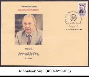 INDIA - 2009 JRD TATA FAMOUS INDIAN BUSINESSMAN 20th DEFNITIVE SERIES FDC