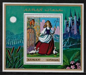 Ajman Mi #Block304A MNH S/Sheet - Goose Girl by Grimm