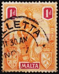 Malta.1922 1d S.G.125 Fine Used